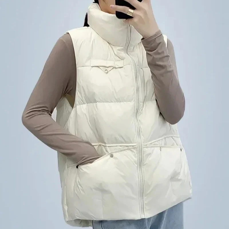 Winter Clothing On Sale - 여성용 루즈 패딩 코튼 조끼, 따뜻하고
