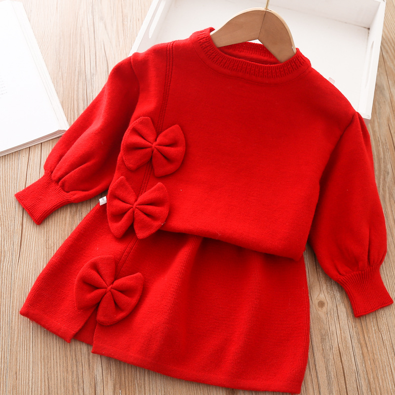 Winter Clothing That Starts With O - 여아 의류 세트 2피스 긴팔 스웨터