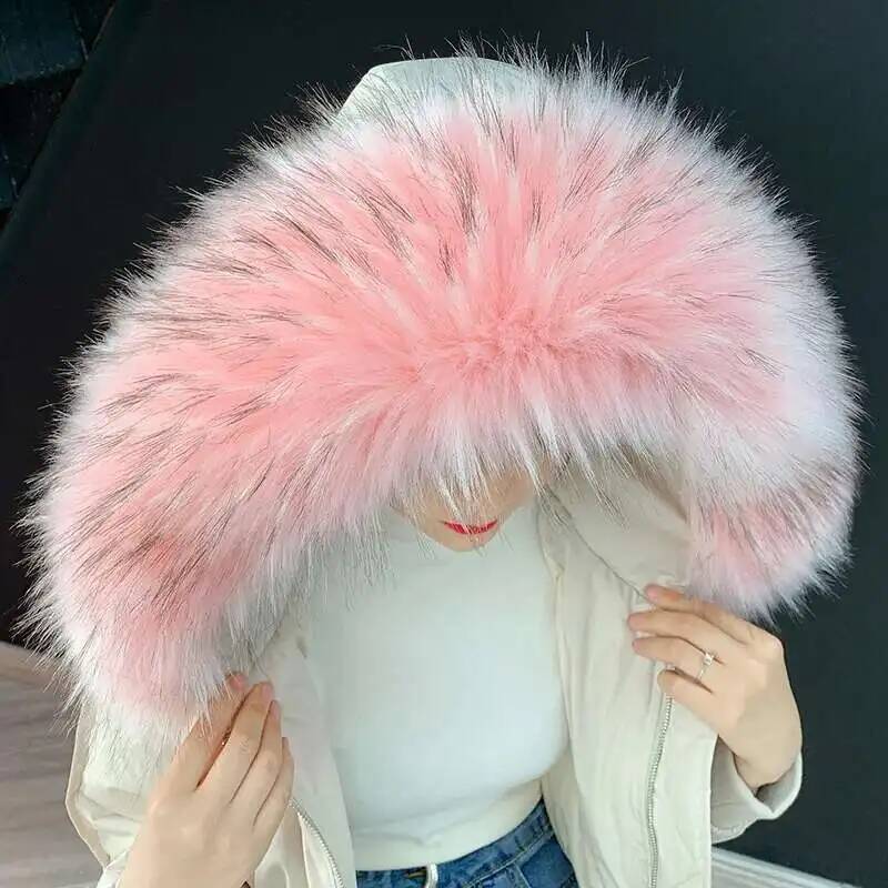 Winter Clothing Essentials - 분리형 가짜 모피 칼라 초대형 따뜻한