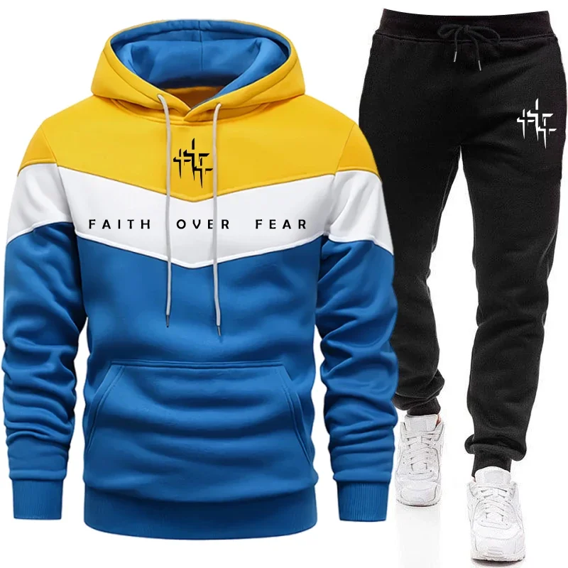 Faith Over Fear 남성용 트랙수트 후드 티셔 - Winter Clothing Fashion 리뷰 및 가격