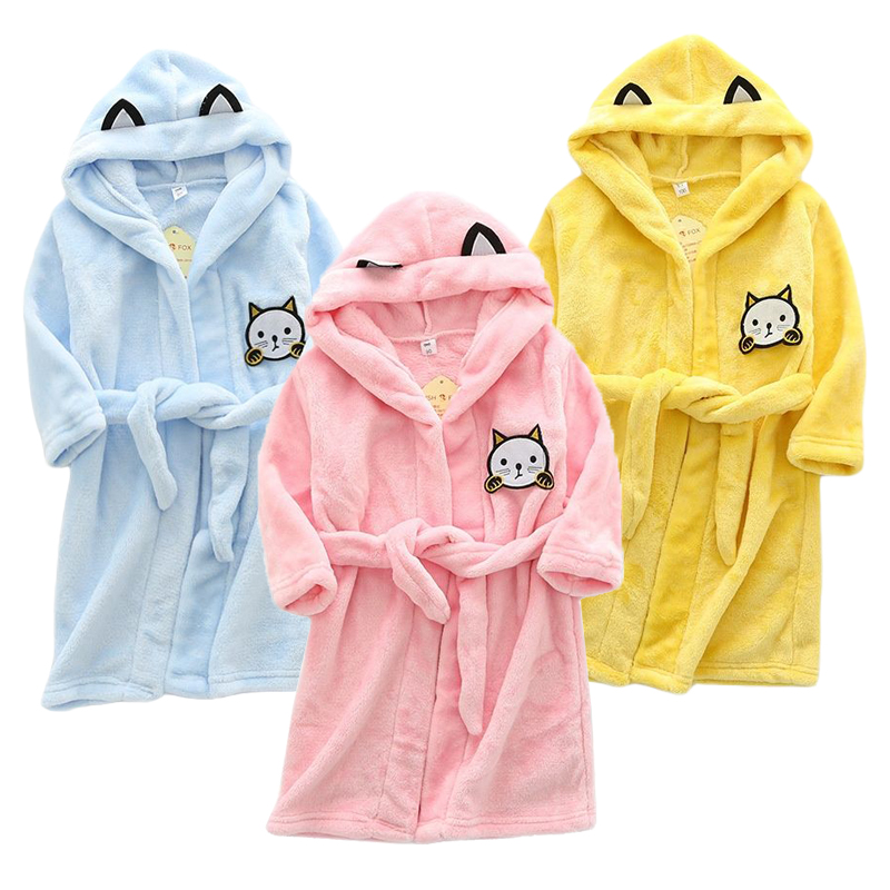 어린이 만화 고양이 가운 새로운 겨울 아기 소녀 목욕  - Winter Clothing For Baby Girl 리뷰 및 가격