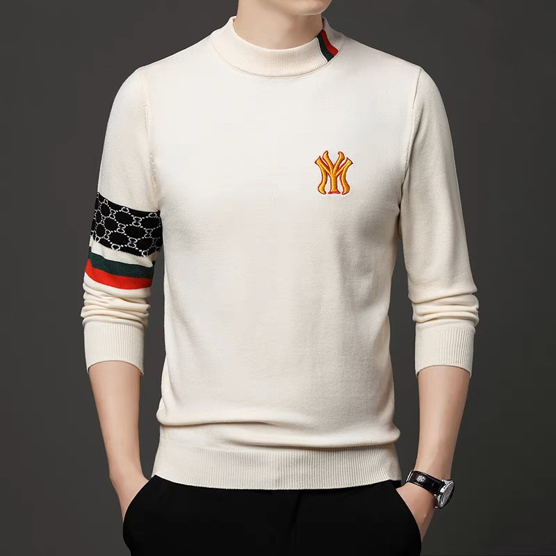 프리미엄 럭셔리 디자이너 브랜드 자수 스웨터 남성 라운 - Winter Clothing Brands 리뷰 및 가격