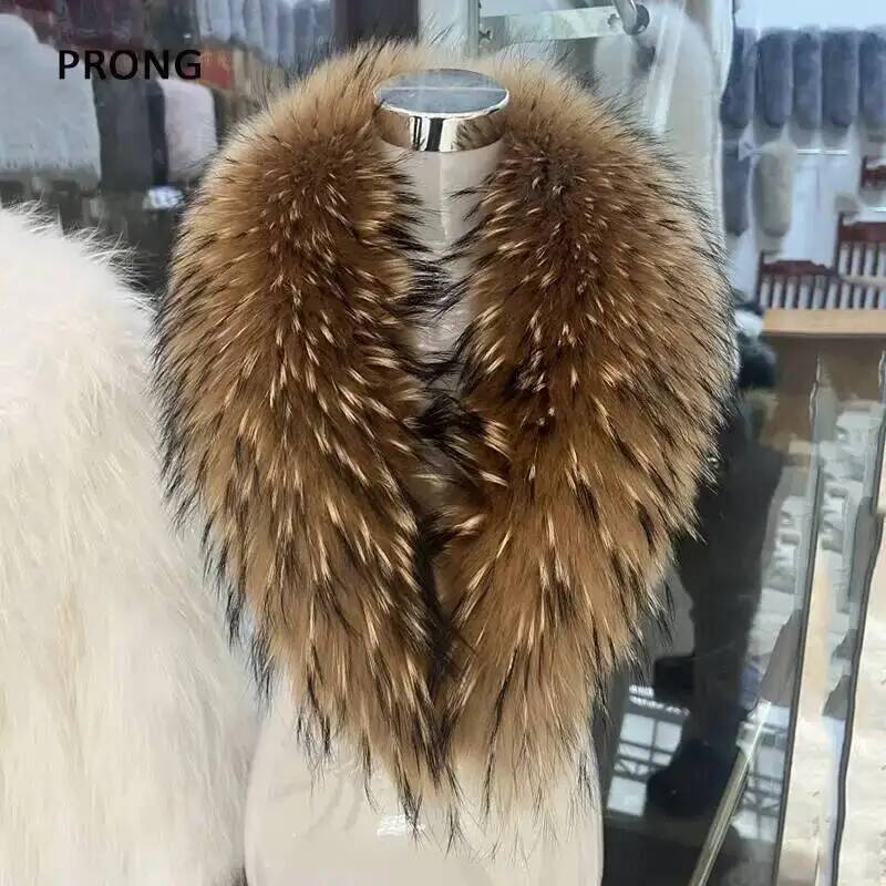 자연 너구리 모피 칼라 리얼 모피 스카프 여성 겨울 럭 - Winter Clothing Essentials 리뷰 및 가격
