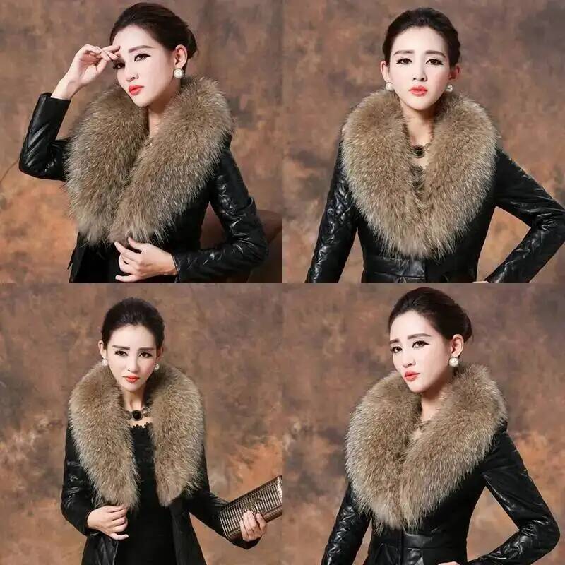 자연 너구리 모피 칼라 리얼 모피 스카프 여성 겨울 럭 - Winter Clothing Essentials 리뷰 및 가격