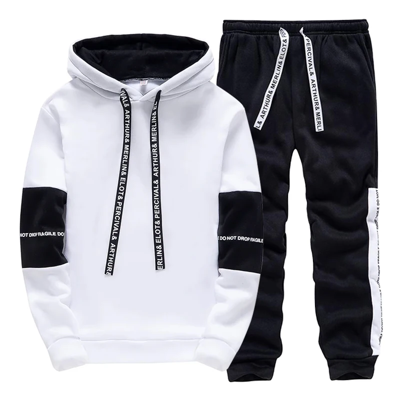 남성용 트랙수트 캐주얼 후드 스웨트셔츠 야외 스포츠 조 - Winter Clothing Equipment 리뷰 및 가격