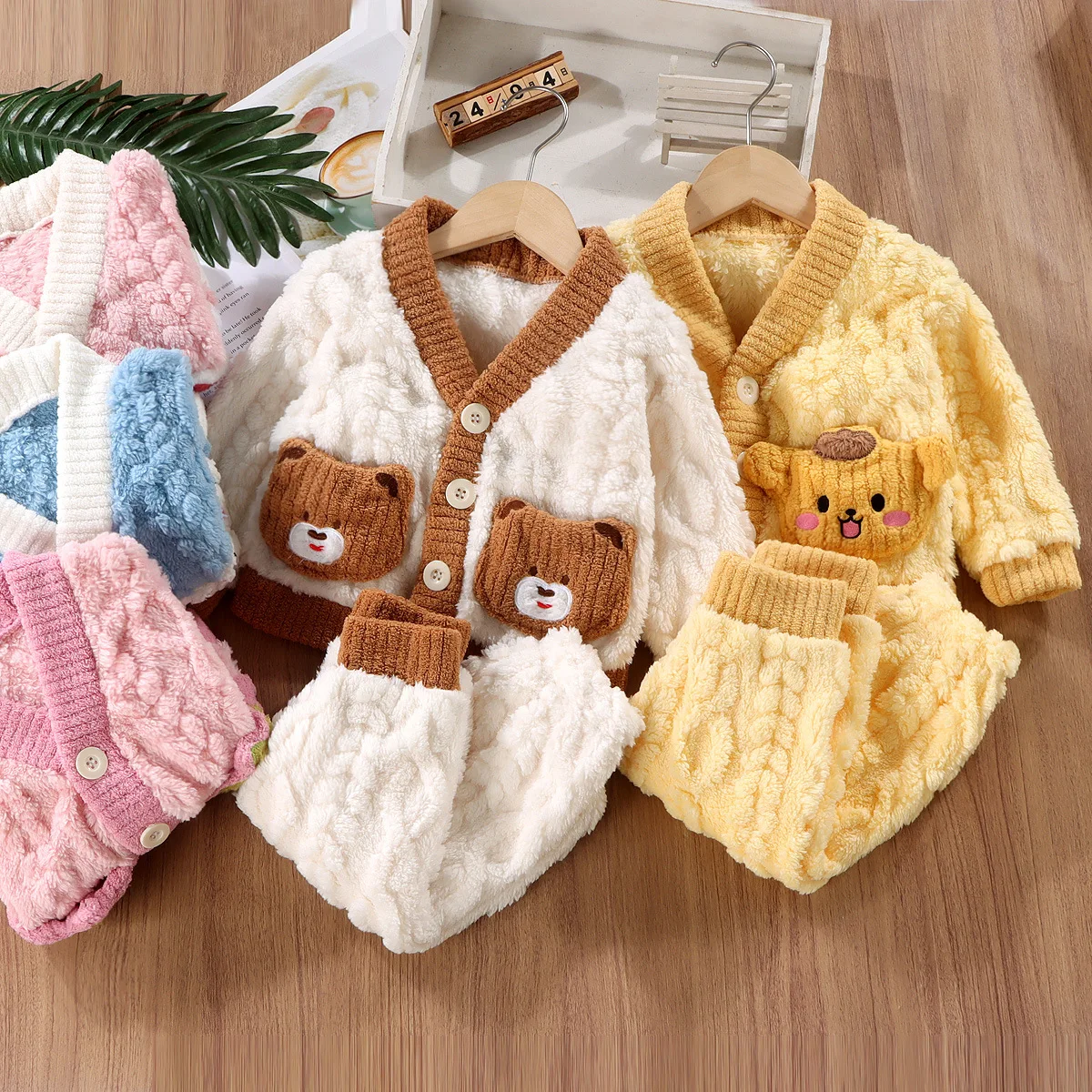 새로운 가을 겨울 어린이 두꺼운 따뜻한 잠옷 아기 귀여 - Winter Clothing For Baby Girl 리뷰 및 가격