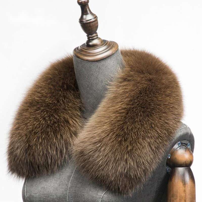 겨울 천연 여우 모피 스카프 스퀘어 칼라 남성용 짧은  - Winter Clothing Equipment 리뷰 및 가격