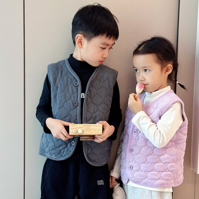 어린이 조끼 가을 겨울 소년 소녀 솔리드 컬러 두꺼운  - Winter Clothing For Baby Girl 리뷰 및 가격