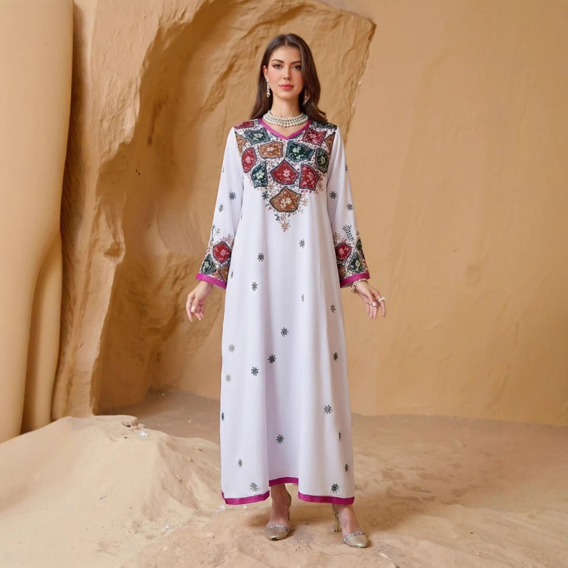 Ad251116 신상 여성 자수 롱 로브 루즈핏 단색  - Winter Clothing Dubai 리뷰 및 가격