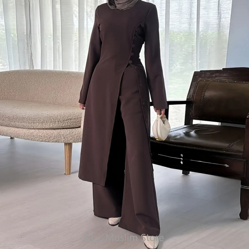 무슬림 여성 의류 이드 라마단 전통 매칭 세트 터키 의 - Winter Clothing Dubai 리뷰 및 가격