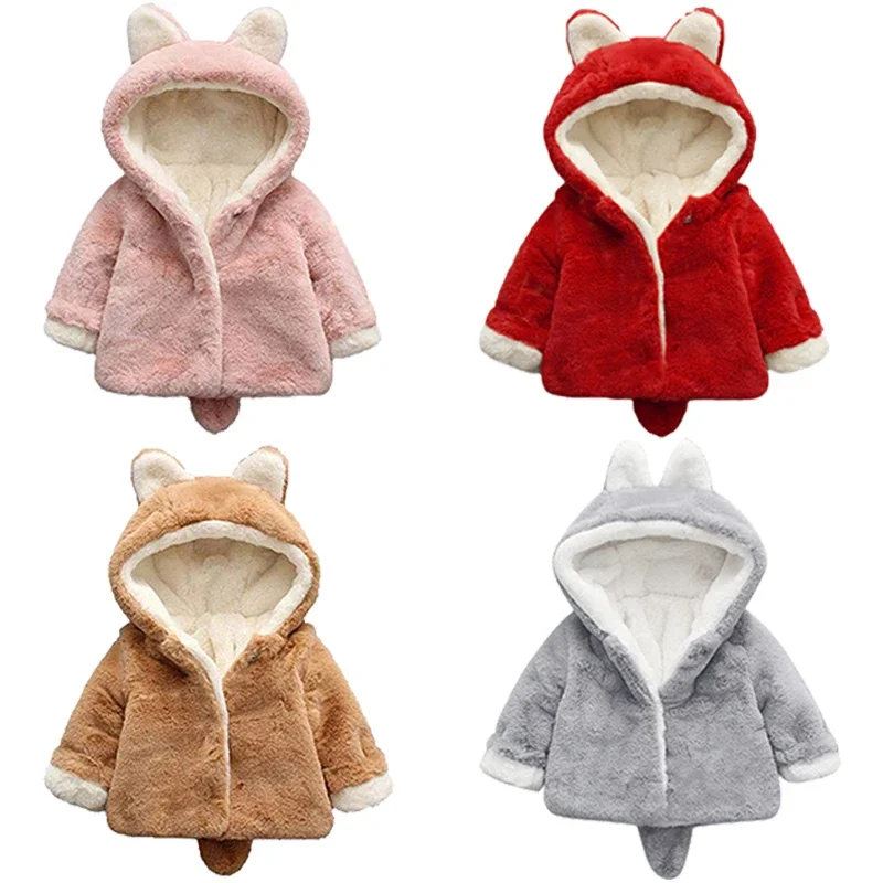 귀여운 고양이 귀 봉제 아기 재킷, 크리스마스 공주 소 - Winter Clothing For Baby Girl 리뷰 및 가격